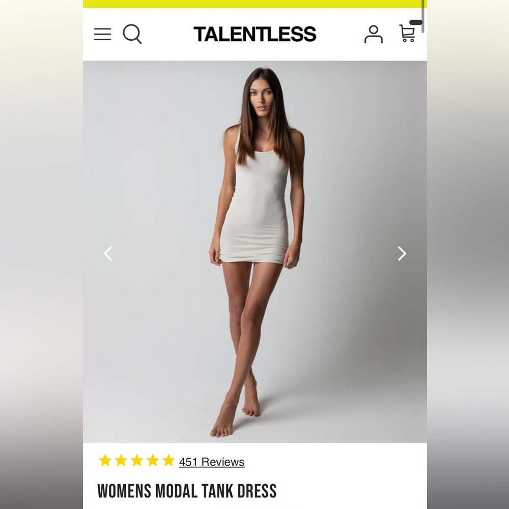 Talentless Women’s Modal Dress size Medium in Bone, NWT